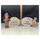 2 goebel hummel dealer figures