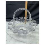 Shannon crystal basket with ornate cutouts