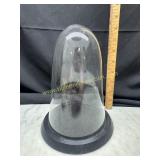 Oval glass dome bell jar