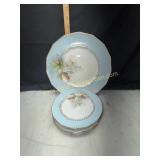 Dresden China plate with 5 dessert plates
