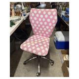 Pink polkadot office chair