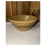 Antique stoneware yellow ware kitchen bowl
