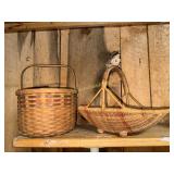 Gathering basket and woven splint basket