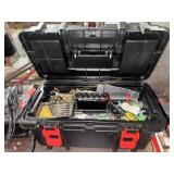 Black and red toolbox and contents