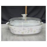 Corningware pastel bouquet baking dish with lid