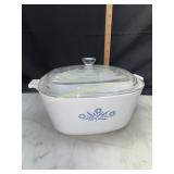 Corningware blue flower baking dish- lid has