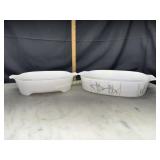 2 corning ware baking dishes- shadow iris and