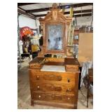 Victorian dresser and mirror