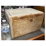 Antique metal bread box