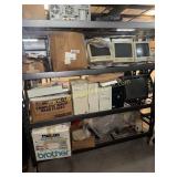 Large group of computers components, towers,