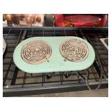 Antique 1929 Westinghouse jade green hot plate