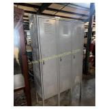 Vintage industrial steel lockers