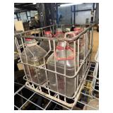 Metal dairy crate with bottles