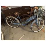 Vintage JC Higgins blue ladies bicycle with gas