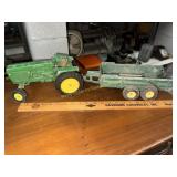 John Deere tractor and manure spreader