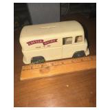Dairy advertising coin bank