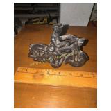 Cast iron toy motorcycle