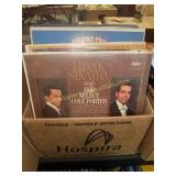 Box of vinyl records crooners and others