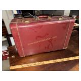 Vintage red suitcase