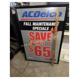 AC DELCO shop poster in frame