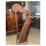 Folk art painted harp