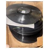 Box of loose vinyl records