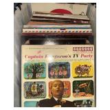 Tote of vinyl records lots of childrenï¿½s and