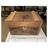 Wooden Anheuser Busch Budweiser crate