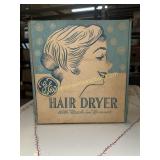 Vintage GE reach-in bonnet hair dryer with