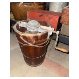 Hand crank white mountain ice cream maker