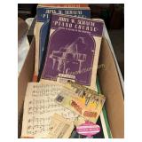 Box of old sheet music