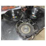 3 bowls made from vinyl records