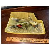 MCM asymmetrical pottery ashtray