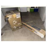 Vintage Sears movie projector and screen