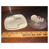 2 vintage advertising ashtrays