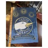 Goose island beer metal sign
