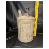Galvanized coal oil can
