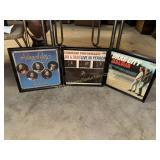 Framed vinyl record covers