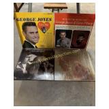 4 George jones and Tammy Wynette vinyl records
