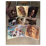 9 country western vinyl records- Waylon, Conway