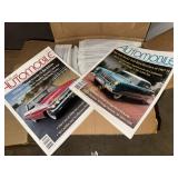 Box of collectible automobile magazines