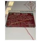 Small Vintage porcelain sign manure generator