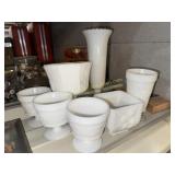 Group of milk glass