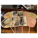 Antique advertising hand fans- funeral homes,