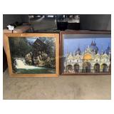 2 framed jigsaw puzzles
