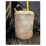 Galvanized coal oil can