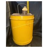 Yellow Shell metal gas can