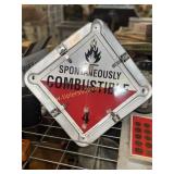 DOT semi truck flip placard hazmat sign
