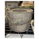 Vintage galvanized minnow bait bucket