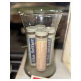 Vintage glass Alka-seltzer medicine bottles